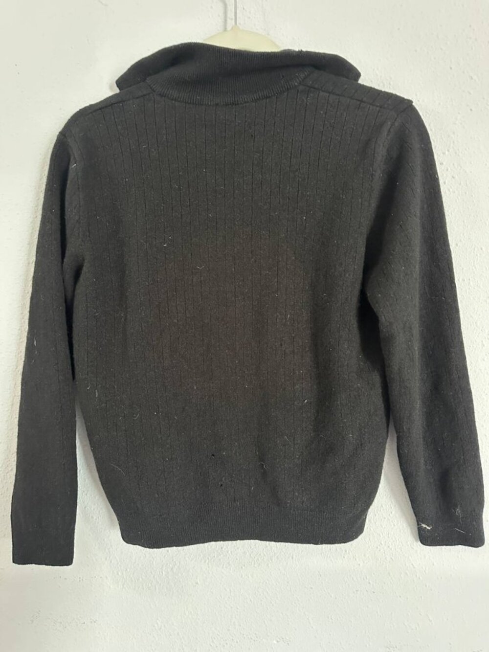 Ralph Lauren Purple Label Luxury Cashmere Black Sweater Women’s M Made In Italy - Picture 5 of 12